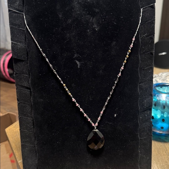 J. Jill Faceted Pendant Necklace Beaded Chain. (BJ111) - Picture 6 of 7